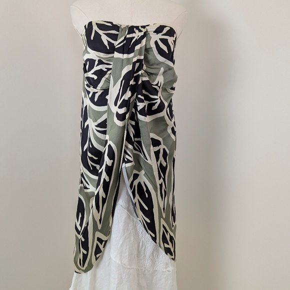 Zara Women Sleeveless Blouse Strapless Asymmetrical Bandaeu - Picture 4 of 13